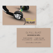 Dj Hoofdtelefoon-Visitekaartje Visitekaartje (Voorkant / Achterkant)