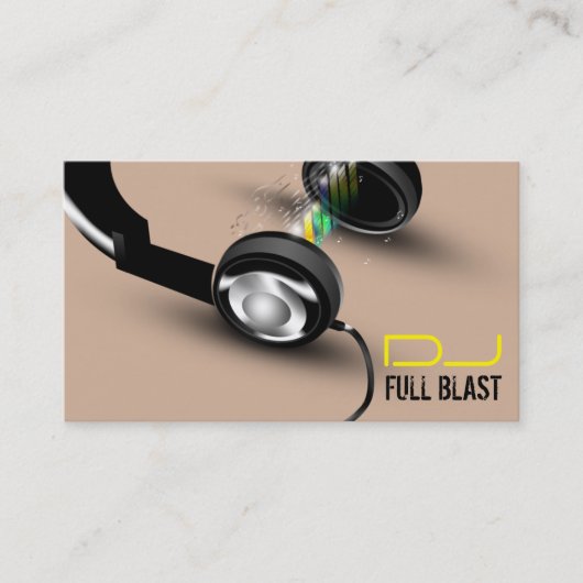Dj Hoofdtelefoon-Visitekaartje Visitekaartje (Voorkant)