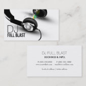 Dj Hoofdtelefoon-Visitekaartje Visitekaartje (Voorkant / Achterkant)