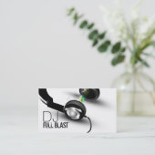 Dj Hoofdtelefoon-Visitekaartje Visitekaartje (Staand voorkant)