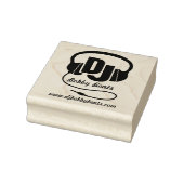 DJ-hoofdtelefoon zakelijke naam details stempel (Stempel)