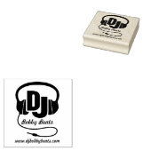 DJ-hoofdtelefoon zakelijke naam details stempel (Gestempeld)
