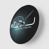 DJ Hoofdtelefoonwandklok Ronde Klok (Hoek)