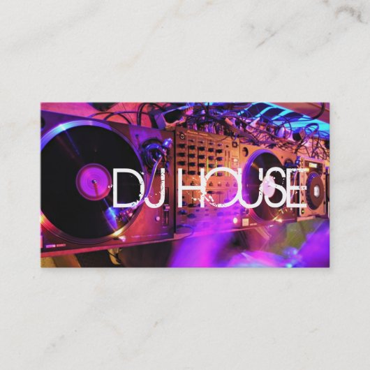 DJ HOUSE MUSIC ENTERTAINMENT CLUB VISITEKAARTJE (Voorkant)