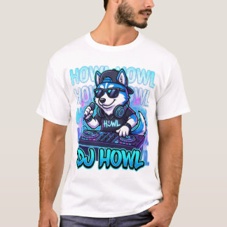DJ Howl Husky – Grappige Hondenmuziek Liefhebber T-shirt