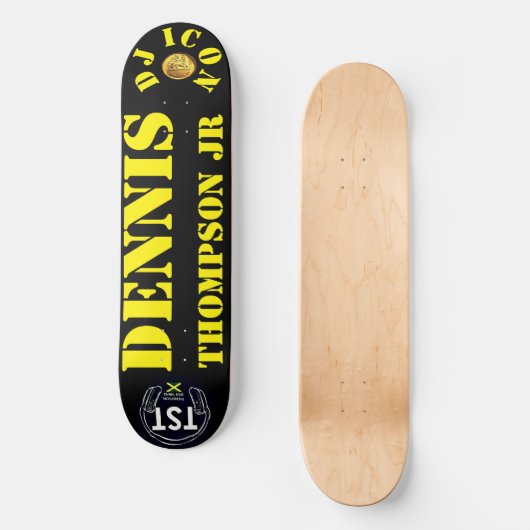 DJ ICON DENNIS THOMPSON JR 8 1/2" Skateboard Deck (Voorkant)