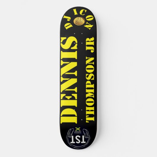 DJ ICON DENNIS THOMPSON JR 8 1/2" Skateboard Deck (Voorkant)