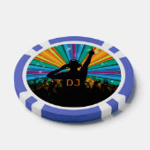 DJ illustratie aangepaste monogram poker chips (Enkel)