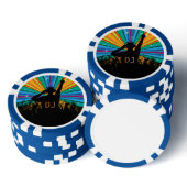 DJ illustratie aangepaste monogram poker chips (Collectie)
