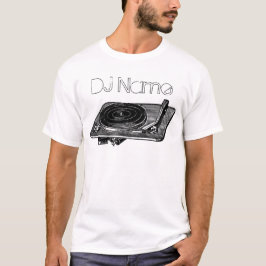 DJ Illustration Record player T-shirt