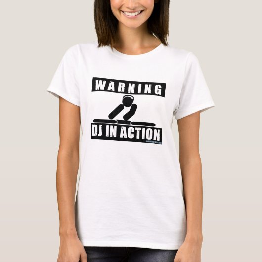 DJ in actie T-shirt (Voorkant)
