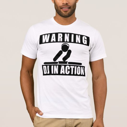 DJ in actie T-shirt (Voorkant)