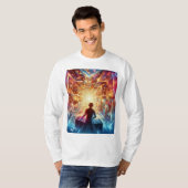 DJ in een Mirror Maze T-shirt (Voorkant volledig)