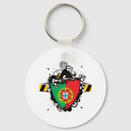 DJ in Portugal Sleutelhanger (Voorkant)