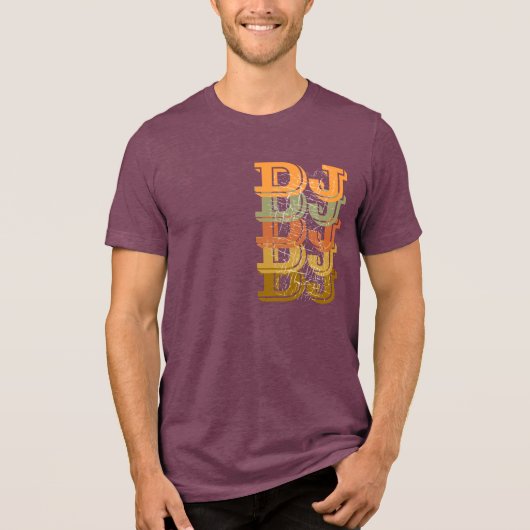 DJ in verschillende kleuren Tri-Blend Shirt (Voorkant)