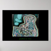 DJ in zwart Poster (Voorkant)