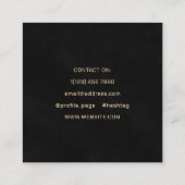 DJ-initialen logo Vierkante Visitekaartje (Achterkant)