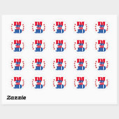 DJ & JD 2024 Trump Vance Verkiezing Sticker (Vel)