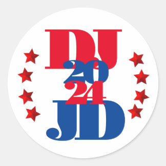 DJ & JD 2024 Trump Vance Verkiezing Sticker