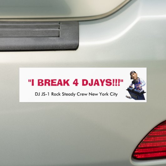 DJ JS-1-bumpersticker Bumpersticker (Op auto)