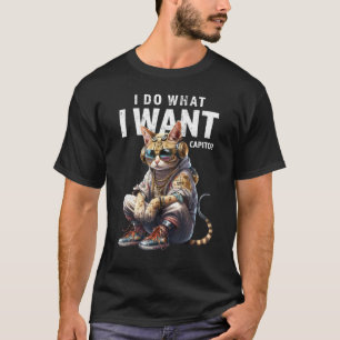 DJ Kat Cool Stijl Ik Doe Wat Ik Wil Capito Kat T-shirt