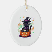 Dj kat halloween Oversized T-Shirt Keramisch Ornament (Rechts)