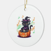 Dj kat halloween Oversized T-Shirt Keramisch Ornament (Links)