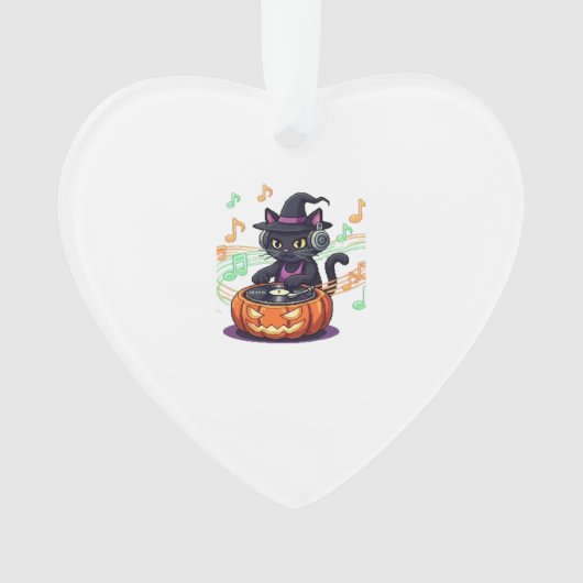 Dj kat halloween Oversized T-Shirt Ornament (voorkant)