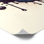 DJ Kat met hoofdtelefoon Poster (Hoek)