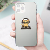 DJ Kat mixt nummers Sticker (Telefoon)