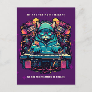 DJ KAT, MUSIC MAKERS DREAMERS OF DREAMS Ansichtkaa Briefkaart
