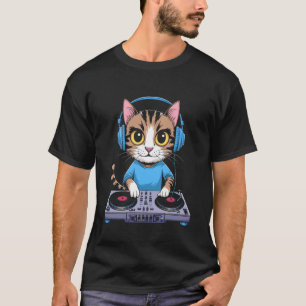 DJ Kat Regenboog Huismuziek Kitty T-shirt