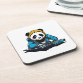 DJ Kawaii Panda Bier Onderzetter (Linkerzijde)