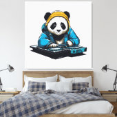DJ Kawaii Panda Canvas Afdruk (Insitu (Slaapkamer))