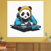 DJ Kawaii Panda Canvas Afdruk (Insitu (Woonkamer))