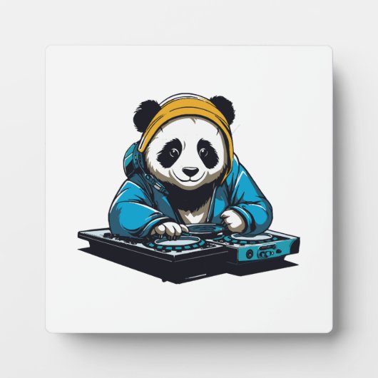 DJ Kawaii Panda Fotoplaat (Voorkant)