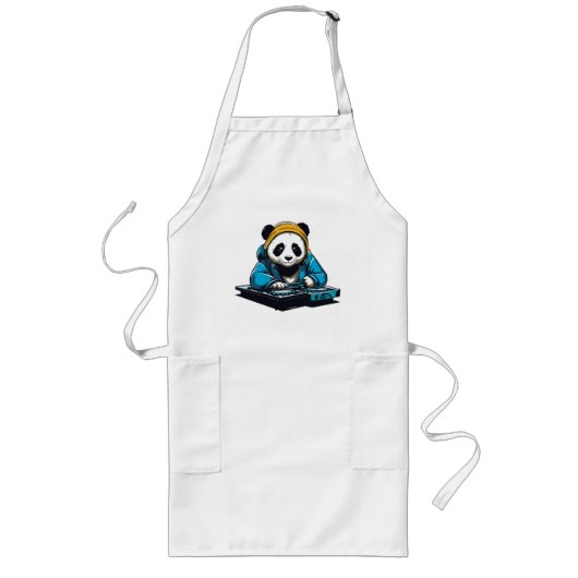 DJ Kawaii Panda Lang Schort (Voorkant)