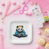 DJ Kawaii Panda Papieren Bordje (Feest)