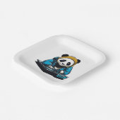 DJ Kawaii Panda Papieren Bordje (Gebogen)