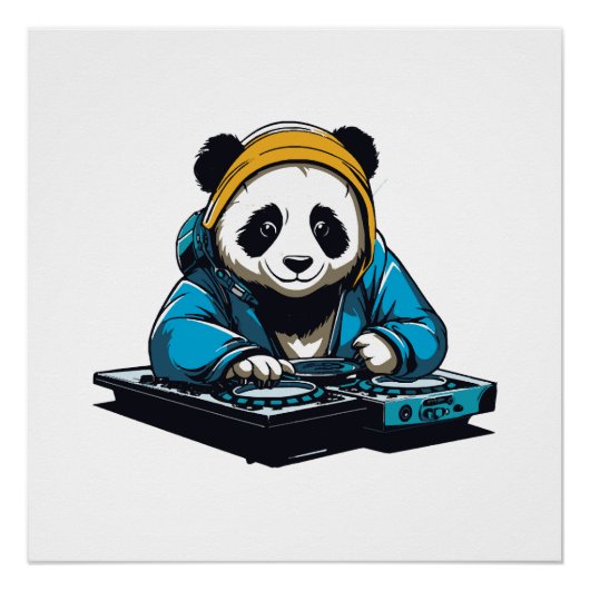 DJ Kawaii Panda Perfect Poster (Voorkant)
