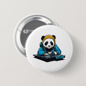 DJ Kawaii Panda Ronde Button 5,7 Cm (Voorkant /achterkant)