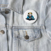DJ Kawaii Panda Ronde Button 5,7 Cm (In situ)
