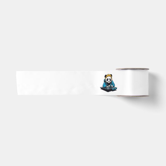 DJ Kawaii Panda Satijnen Lint (Voorkant)