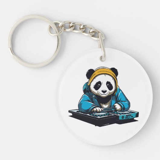 DJ Kawaii Panda Sleutelhanger (Voorkant)