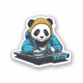 DJ Kawaii Panda Sticker (Voorkant)