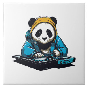 DJ Kawaii Panda Tegeltje