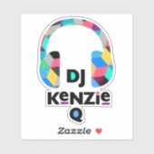 DJ Kenzie Q Cut Vinyl Sticker (Vel)