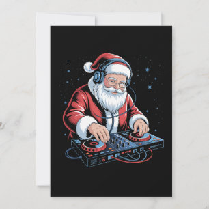 DJ Kerstman Kerst Hoofdtelefoons Draaitafel Kerstm Kaart