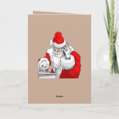 DJ Kerstman mixt de kerstfeest track Kaart (Achterkant)