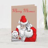 DJ Kerstman mixt de kerstfeest track Kaart (Voorkant)